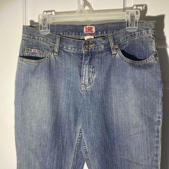Vintage Tilt Y2K Jeans Mid Wash Bootcut Flare Denim Retro Blue - Picture 2 of 8